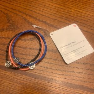 lululemon athletica Accessories - Lululemon Glow on Hair Ties Pack of 3 Black, Blue lululemon athletica Accessories - Lululemon Glow on Hair Ties Pack of 3 Black, Blue